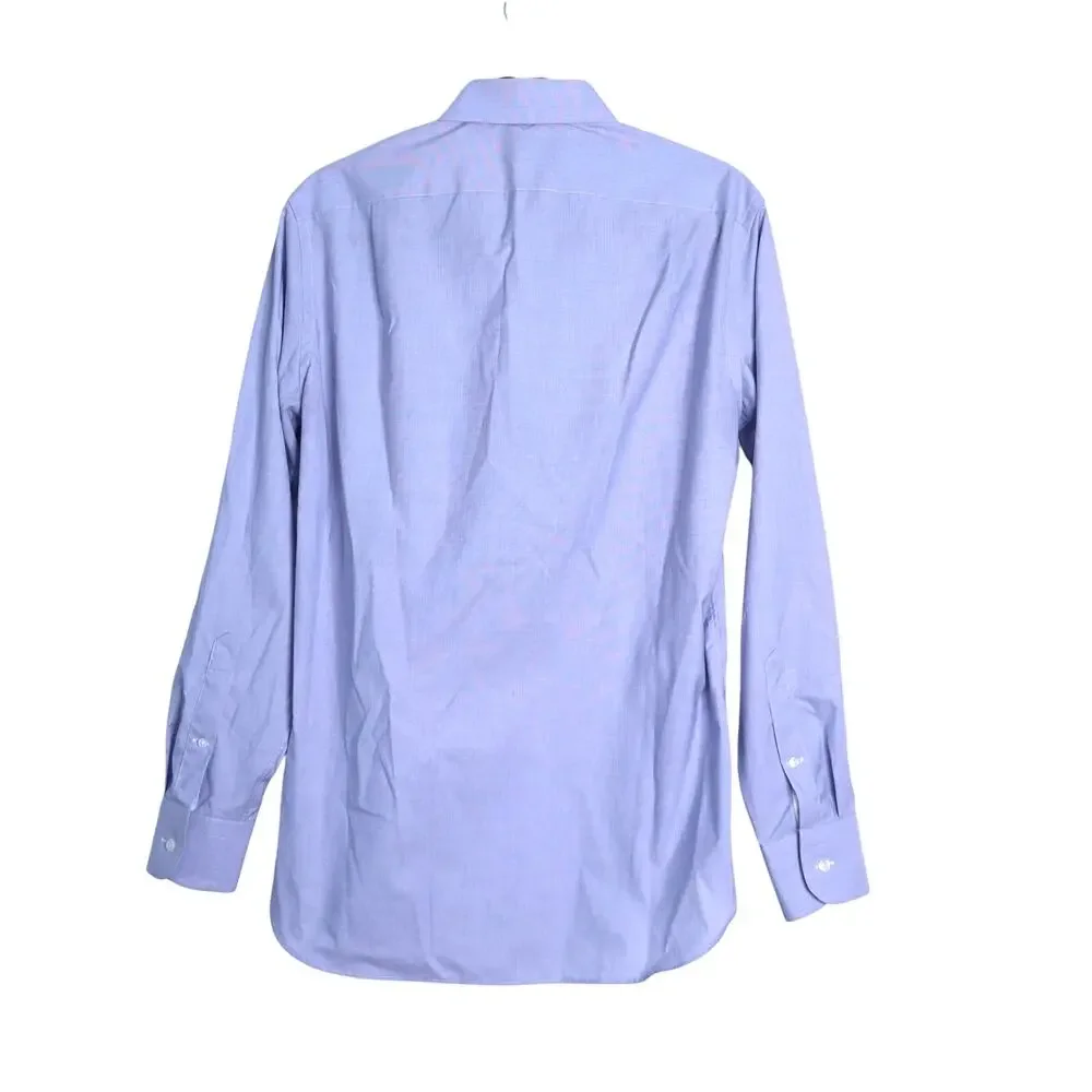 J. CREW Ludlow Slim Stretch Dress Shirt Blue Button Up Cotton Poplin Men's 15/33
